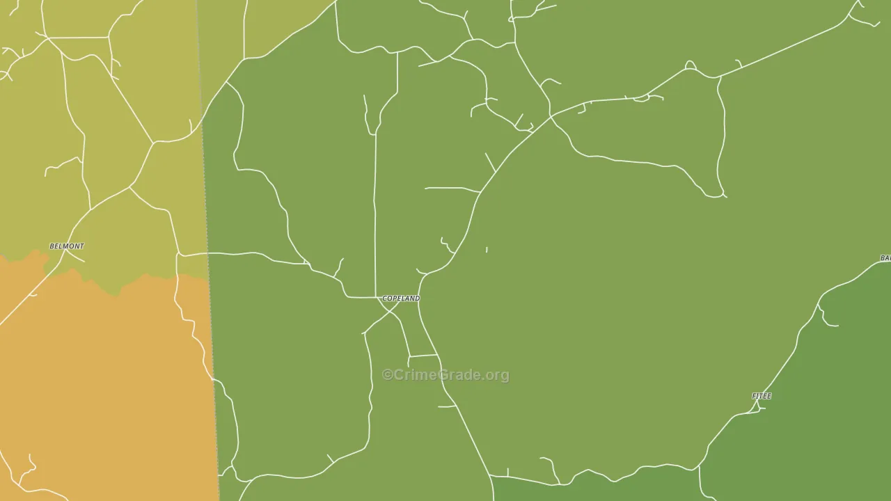 Copeland, AL Map of Assault Rates