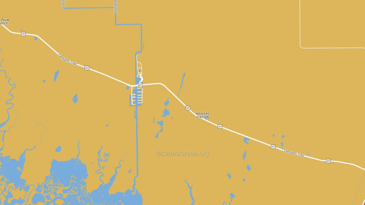 Copeland, FL Map of Assault Rates
