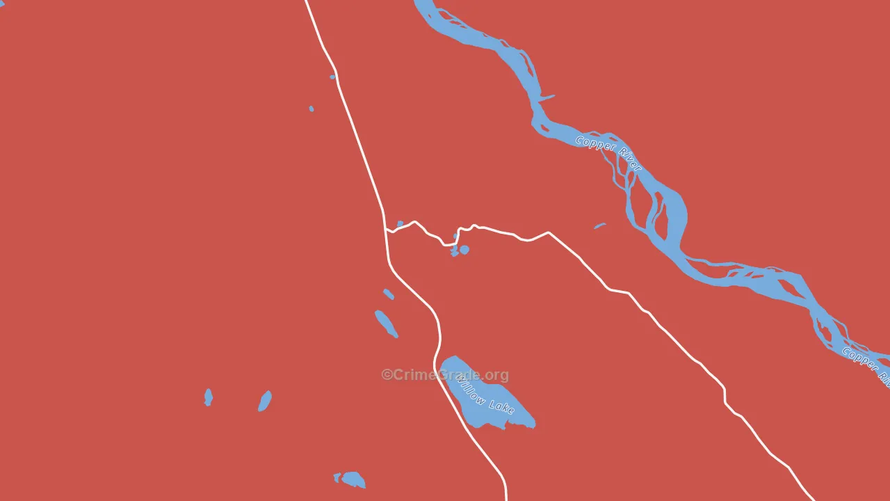 Copper Center, AK Map of Assault Rates