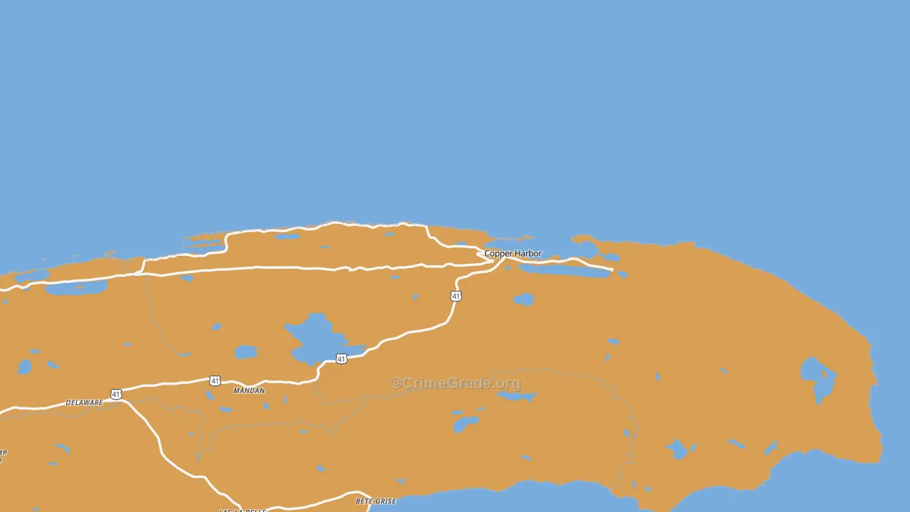 Copper Harbor, MI Map of Assault Rates