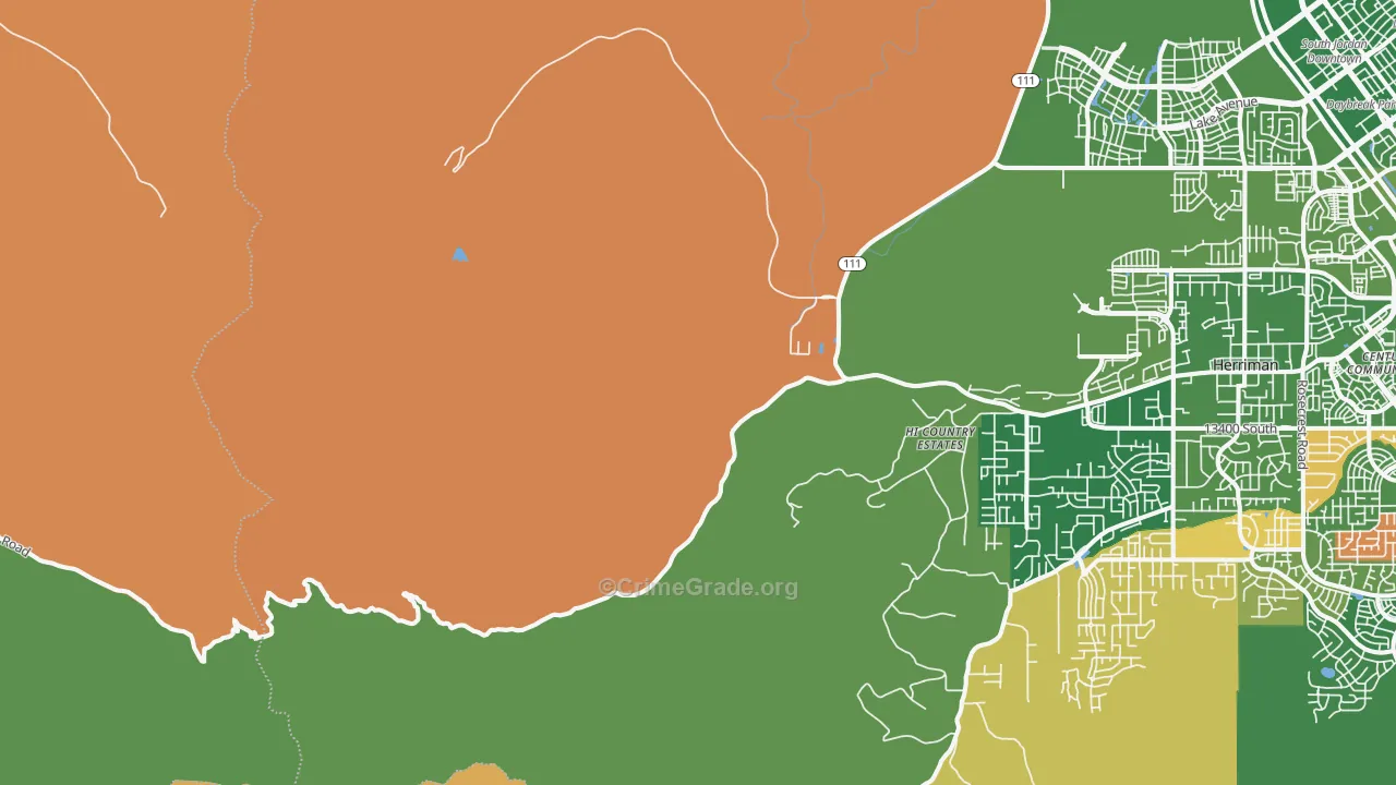 Copperton, UT Map of Assault Rates