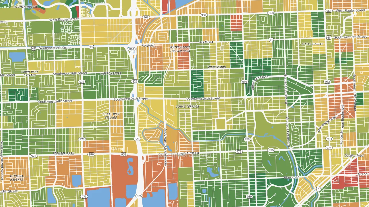 Coral Terrace, FL Map of Assault Rates