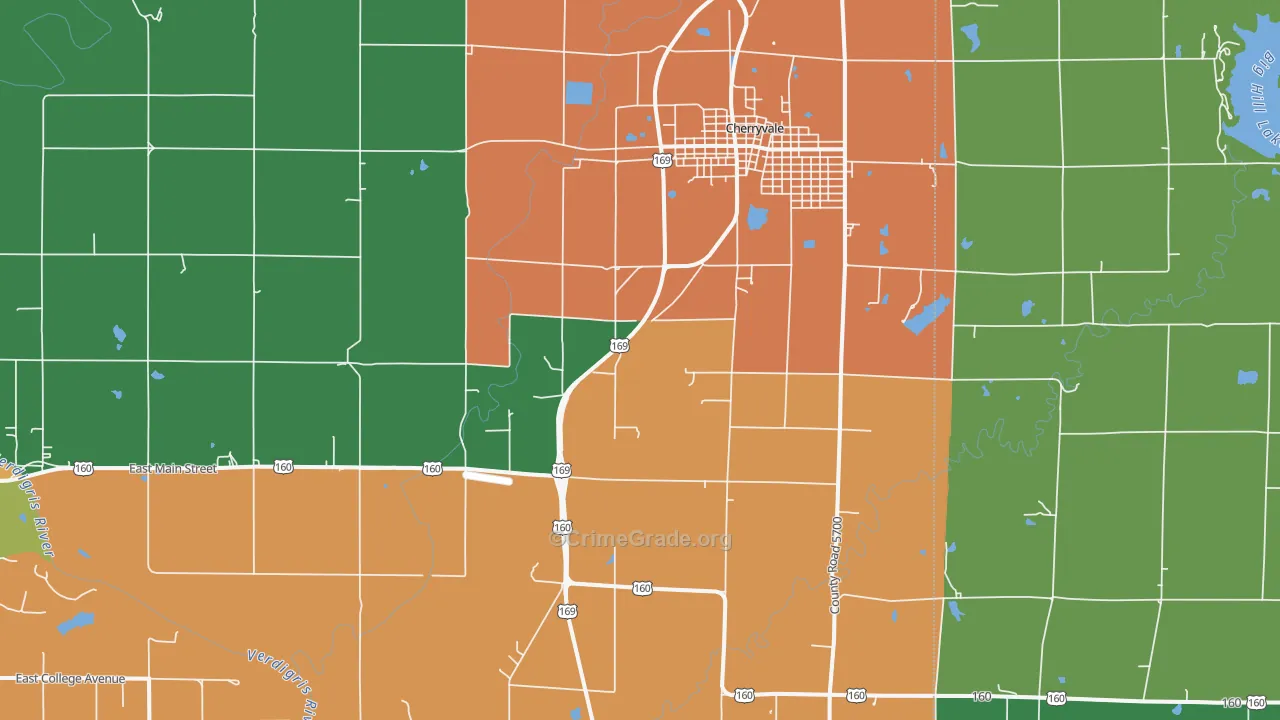 Corbin, KS Map of Assault Rates
