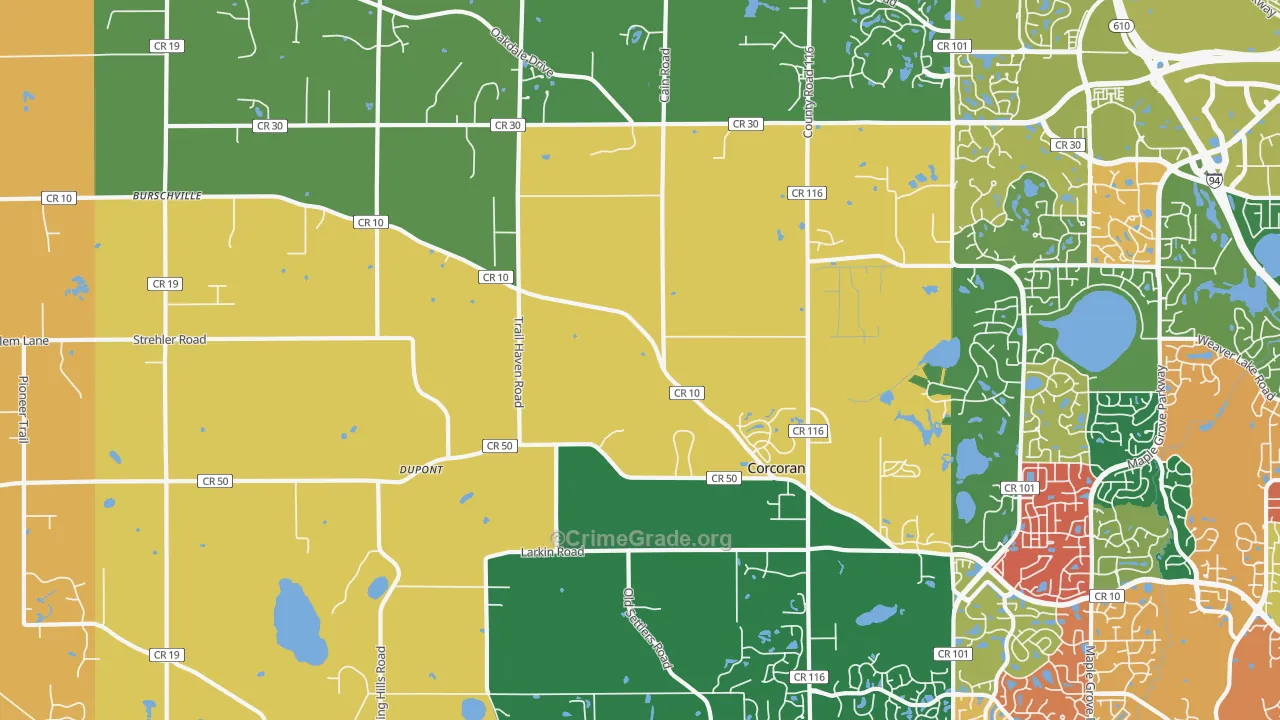 Corcoran, MN Map of Assault Rates