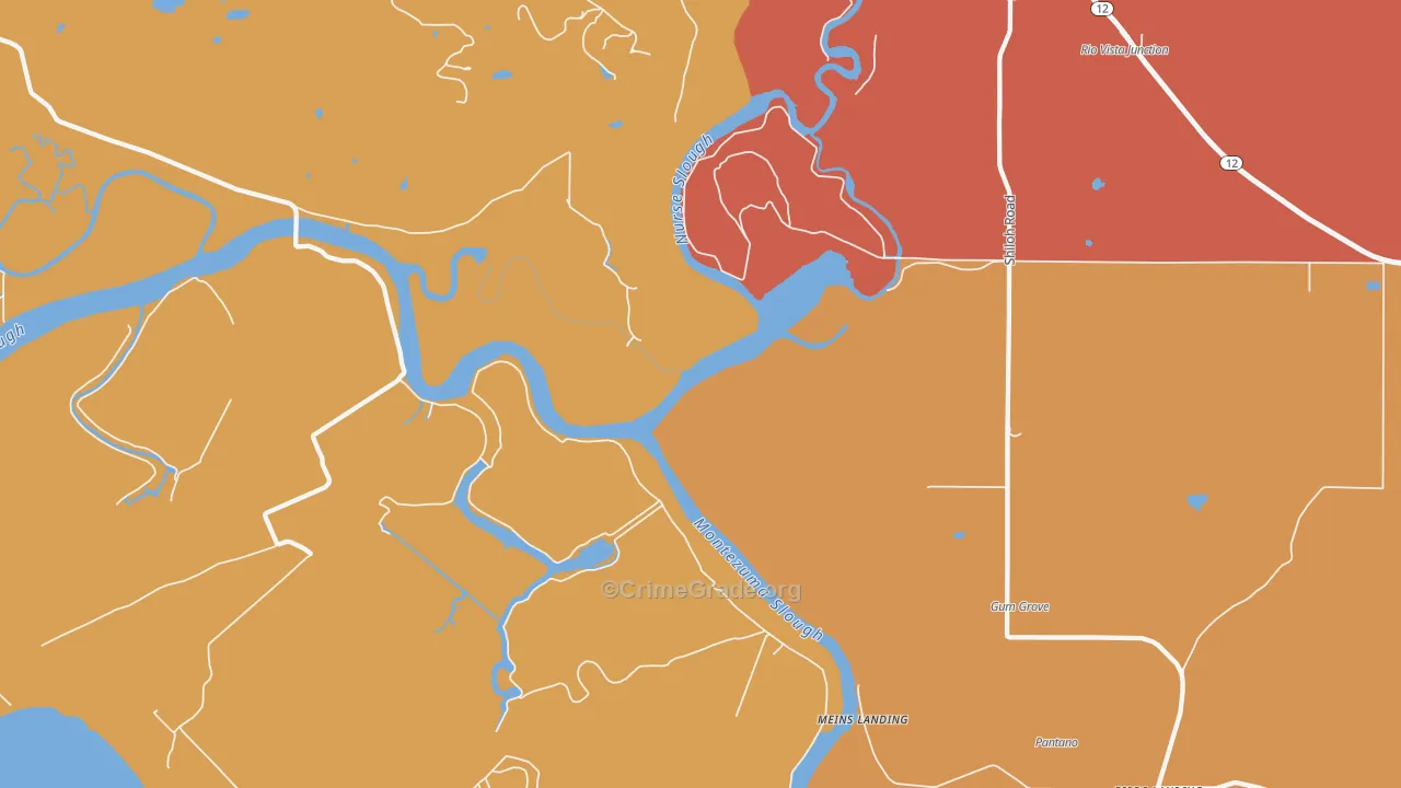 Cordelia, CA Map of Assault Rates