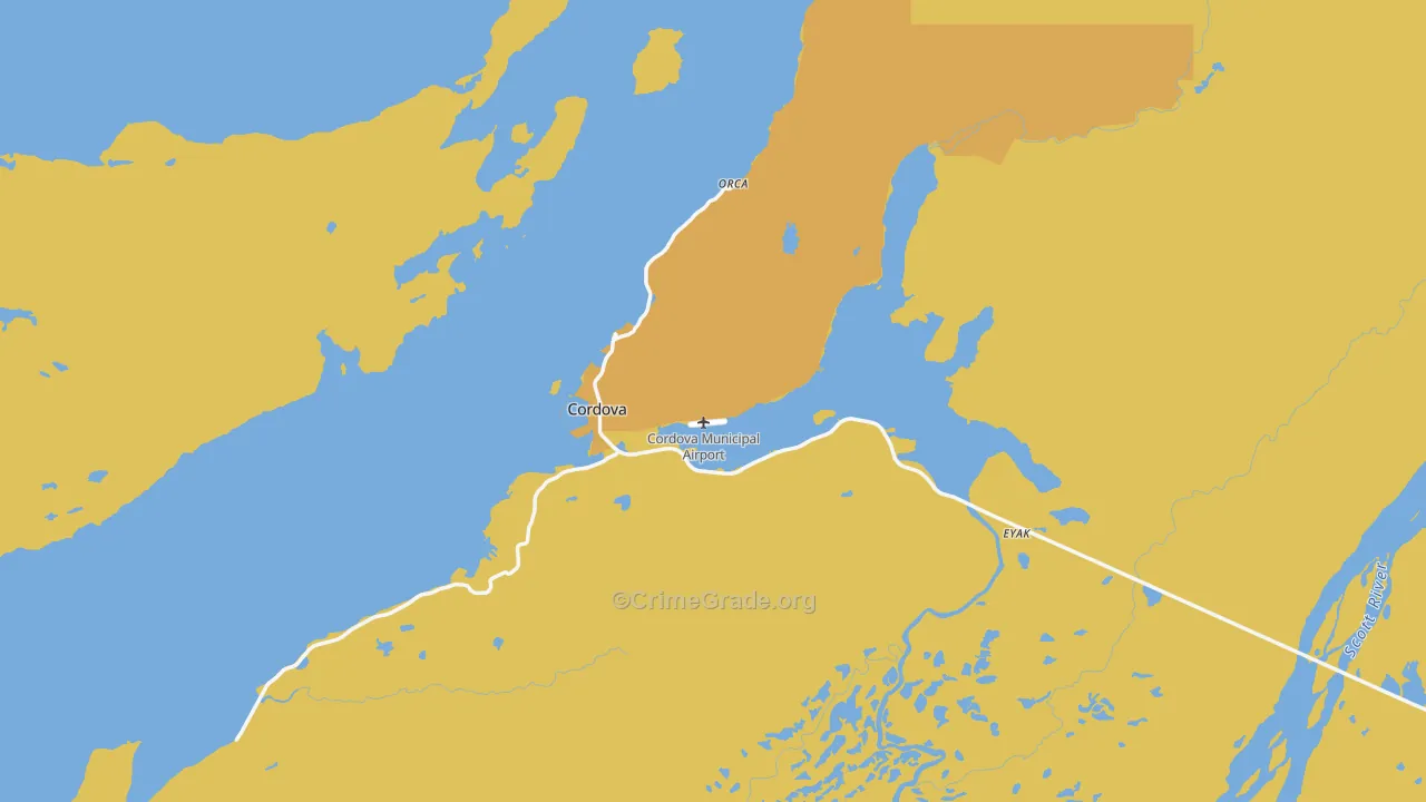 Cordova, AK Map of Assault Rates