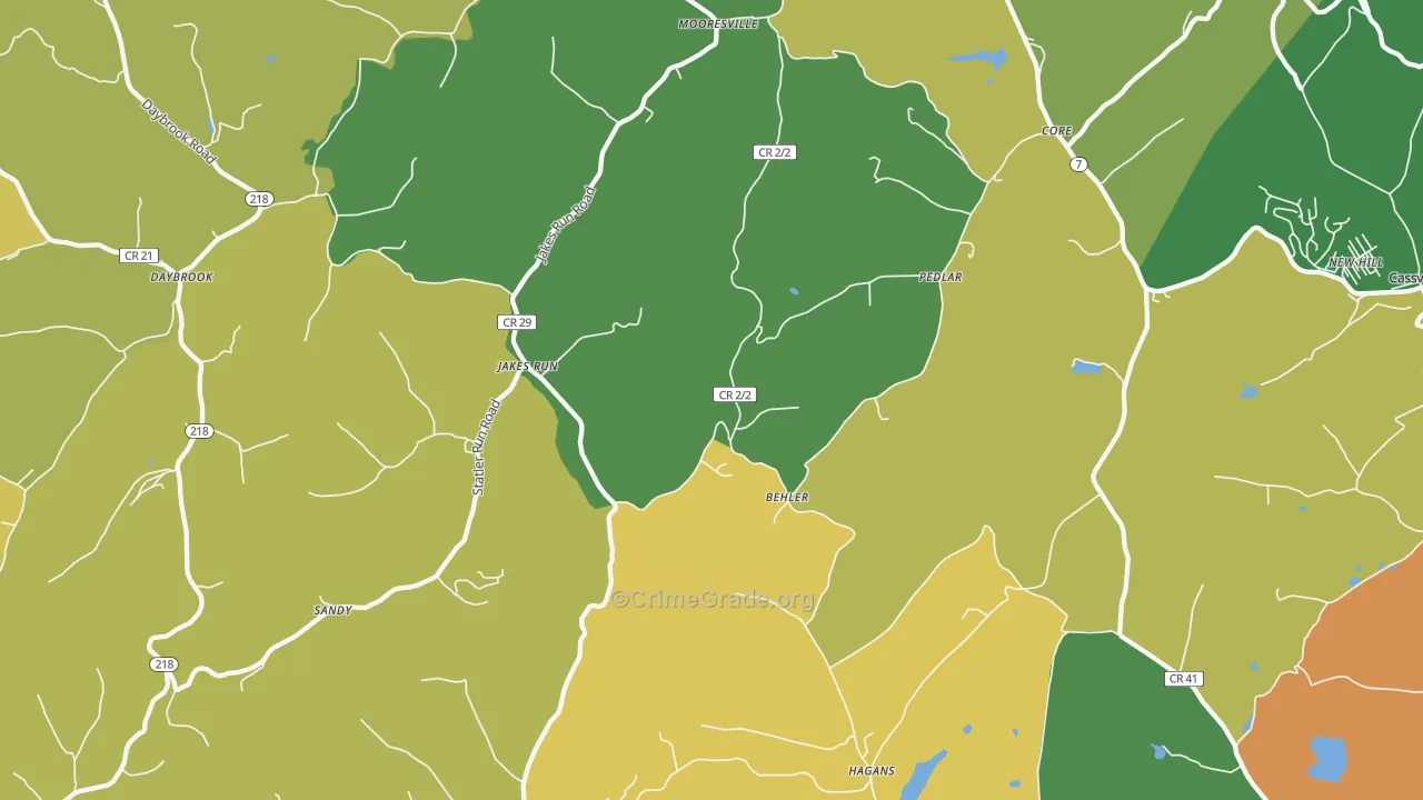 Core, WV Map of Assault Rates