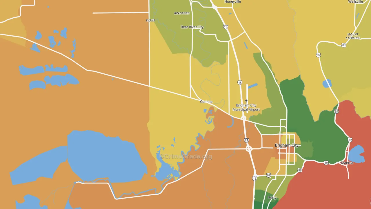 Corinne, UT Map of Assault Rates
