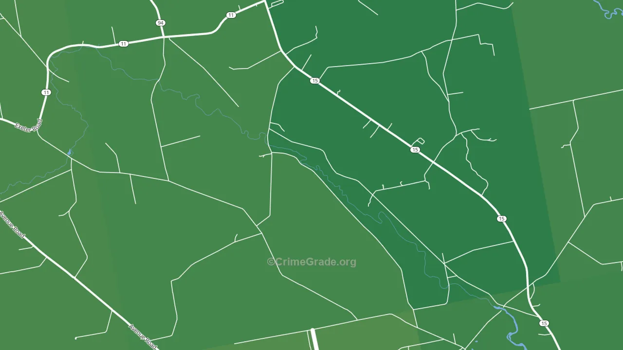 Corinth, ME Map of Assault Rates