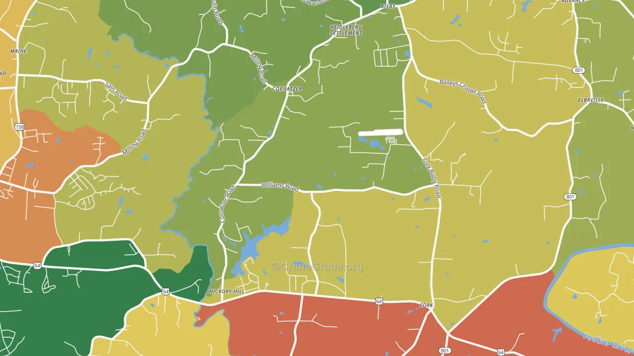 Cornatzer, NC Map of Assault Rates