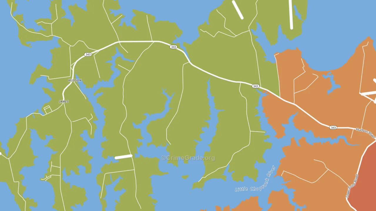 Cornersville, MD Map of Assault Rates