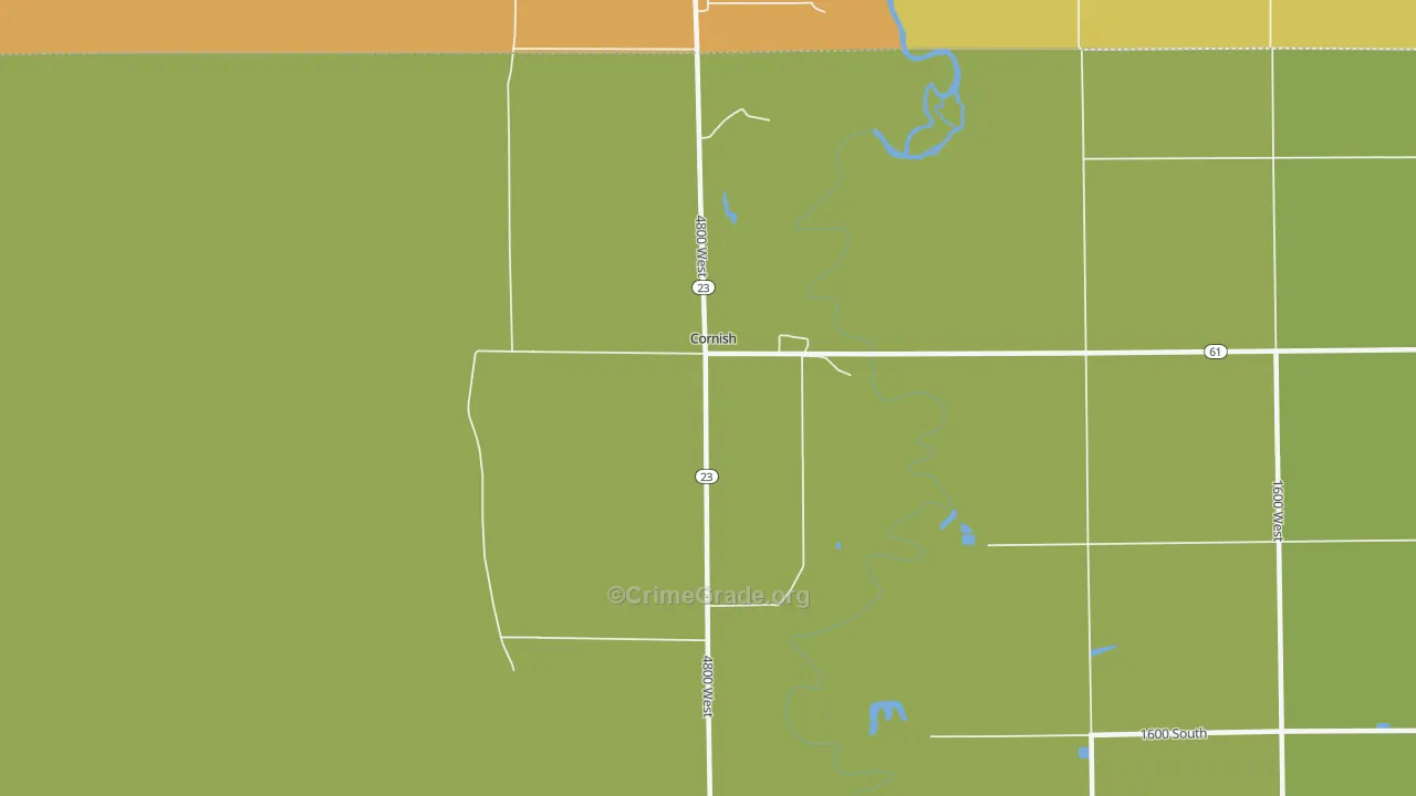 Cornish, UT Map of Assault Rates