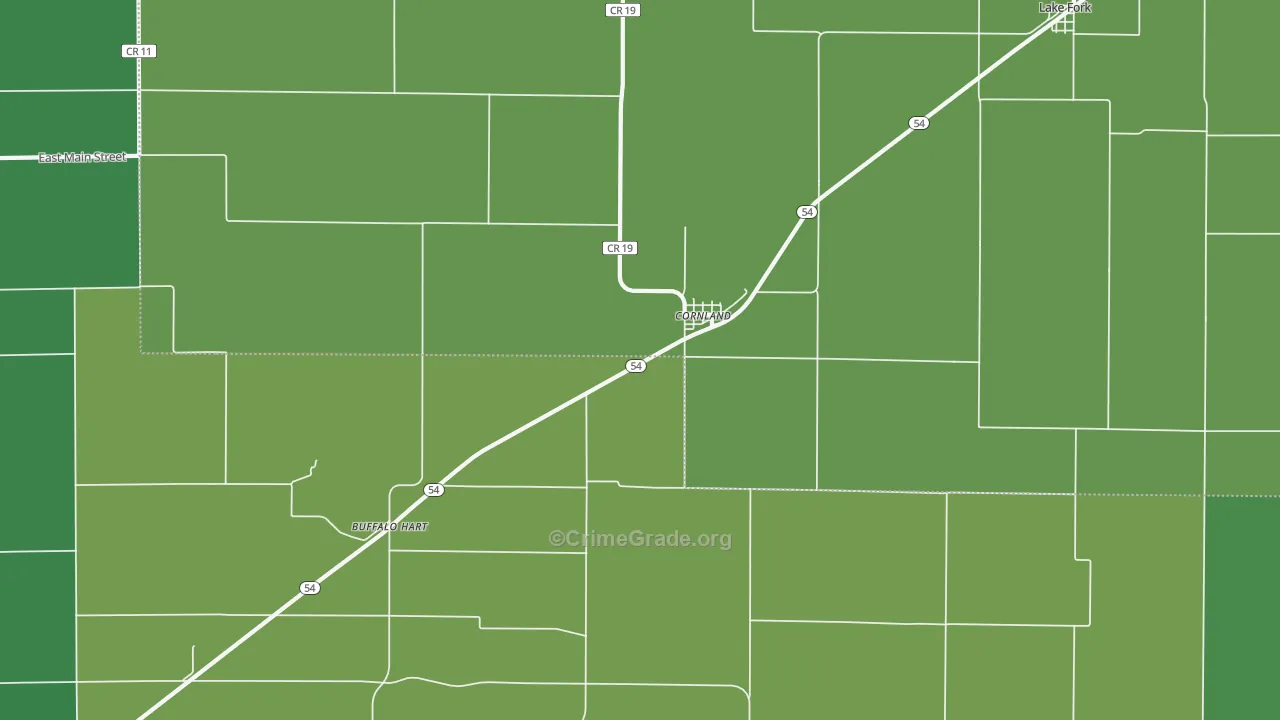 Cornland, IL Map of Assault Rates