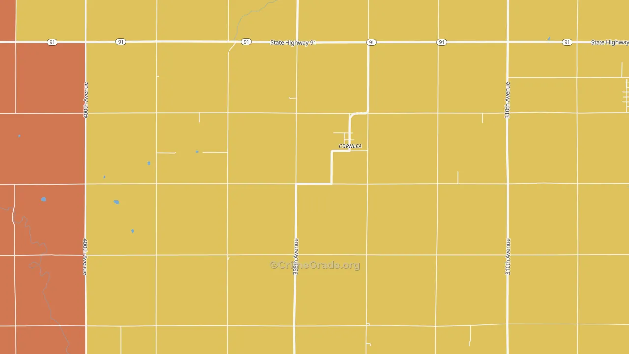 Cornlea, NE Map of Assault Rates