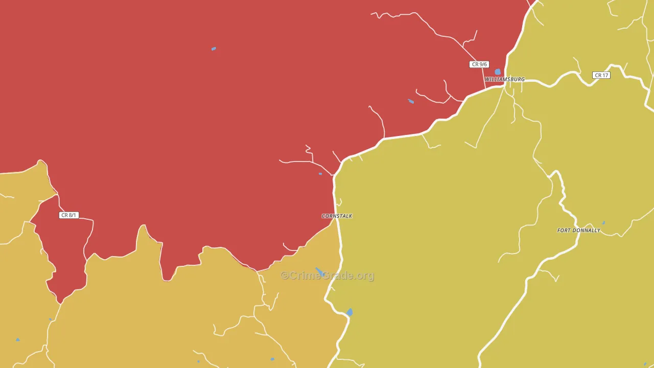 Cornstalk, WV Map of Assault Rates