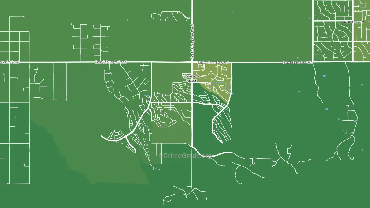 Corona de Tucson, AZ Map of Assault Rates