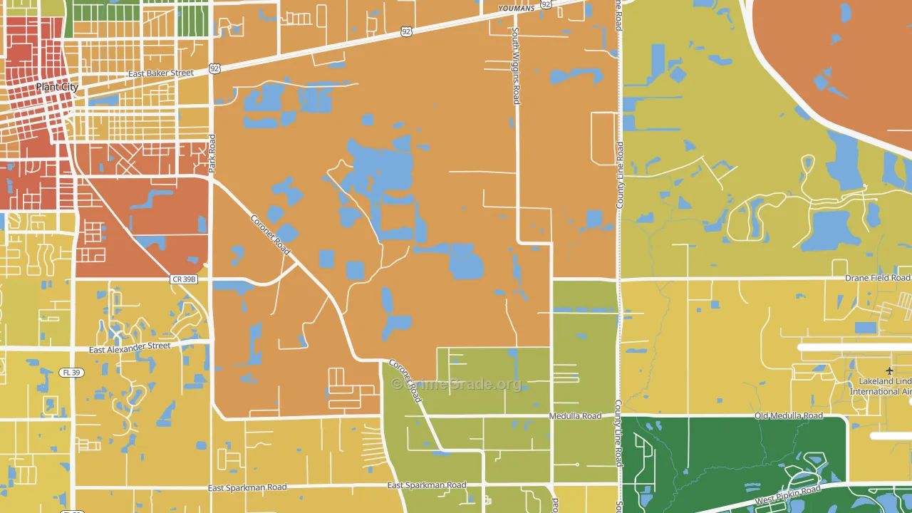 Coronet, FL Map of Assault Rates