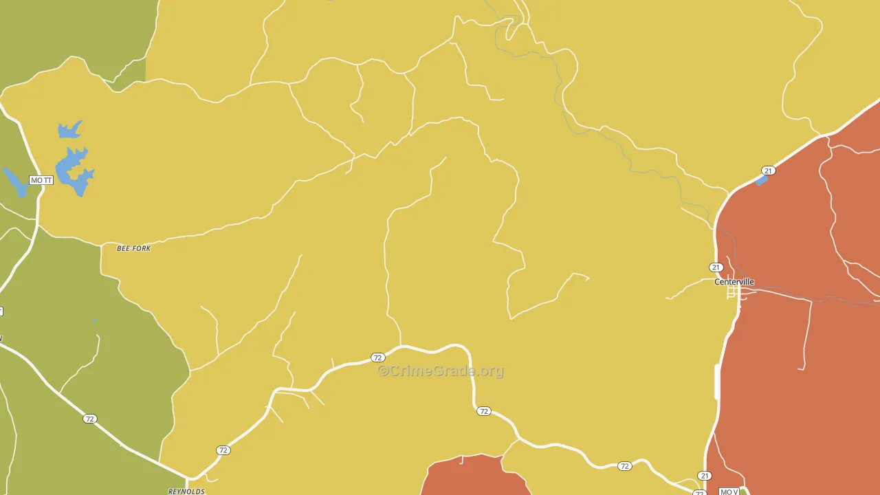 Corridon, MO Map of Assault Rates