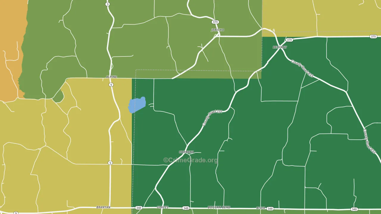 Corrona, MS Map of Assault Rates