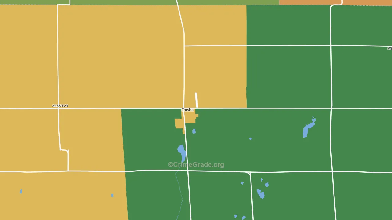 Corsica, SD Map of Assault Rates