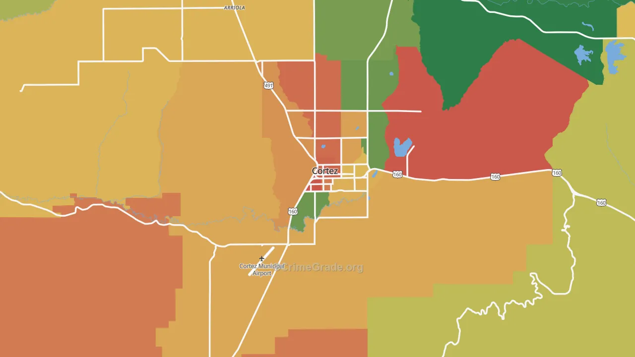 Cortez, CO Map of Assault Rates