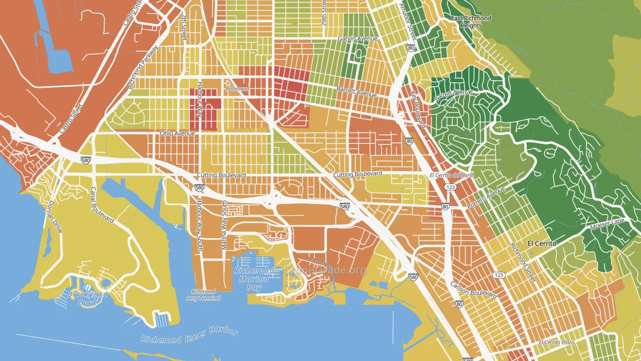 Cortez-Stege, Richmond, CA Map of Assault Rates