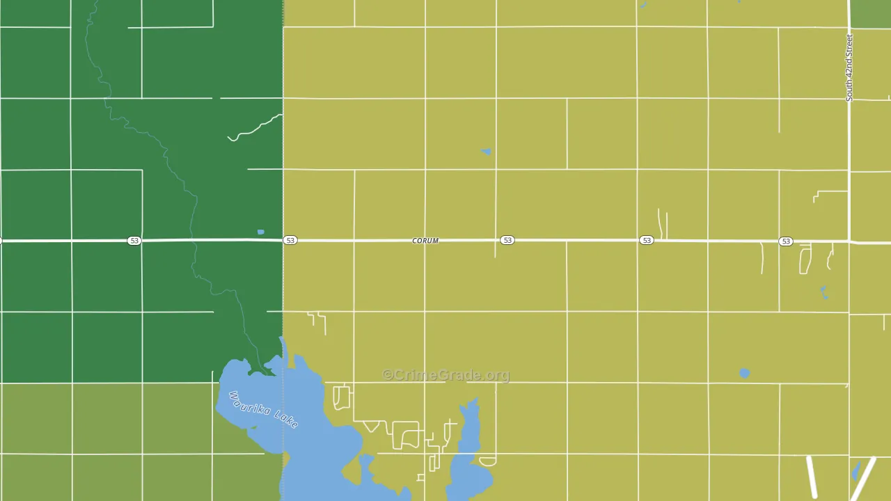 Corum, OK Map of Assault Rates