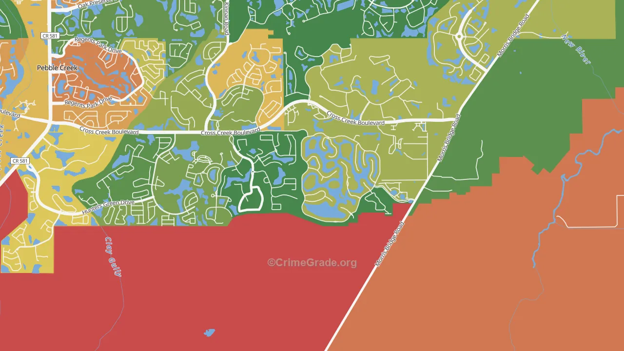 Cory Lake Isles, Tampa, FL Map of Assault Rates