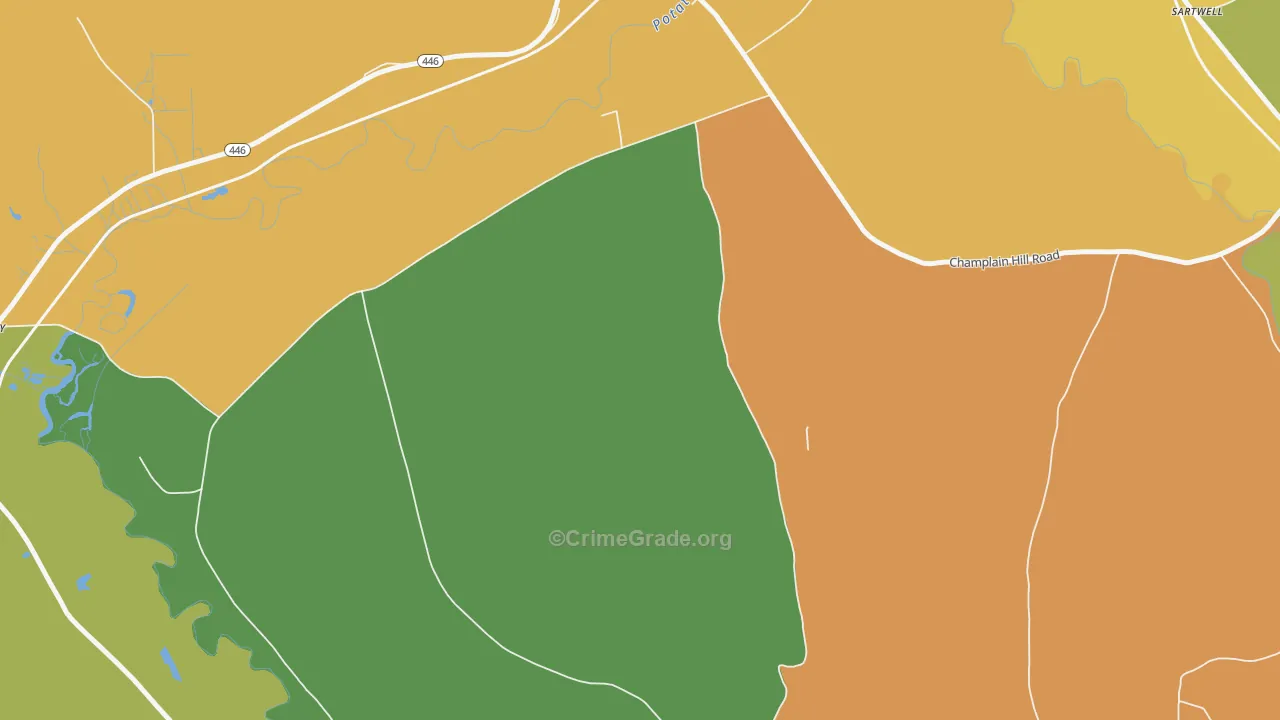 Coryville, PA Map of Assault Rates