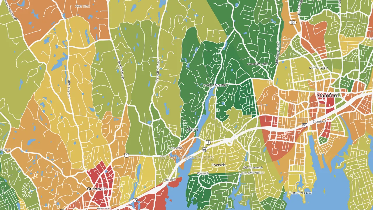 Cos Cob, CT Map of Assault Rates