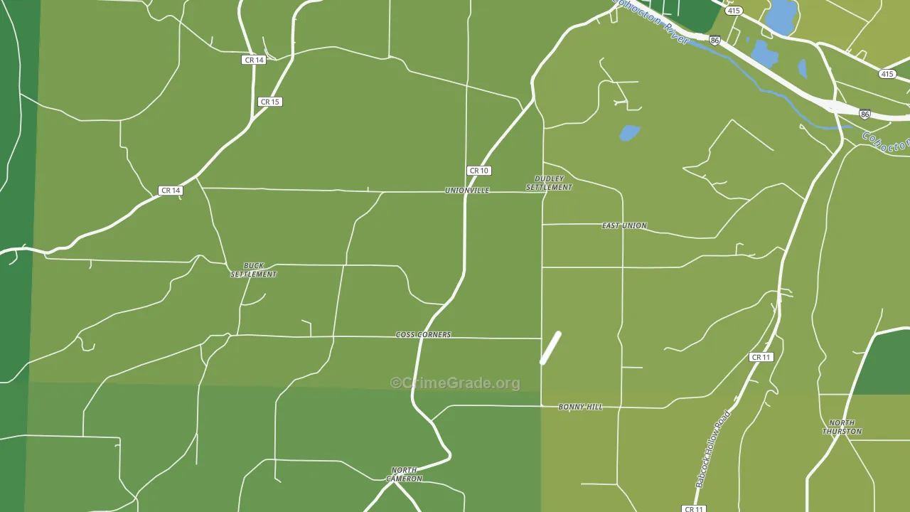 Coss Corners, NY Map of Assault Rates