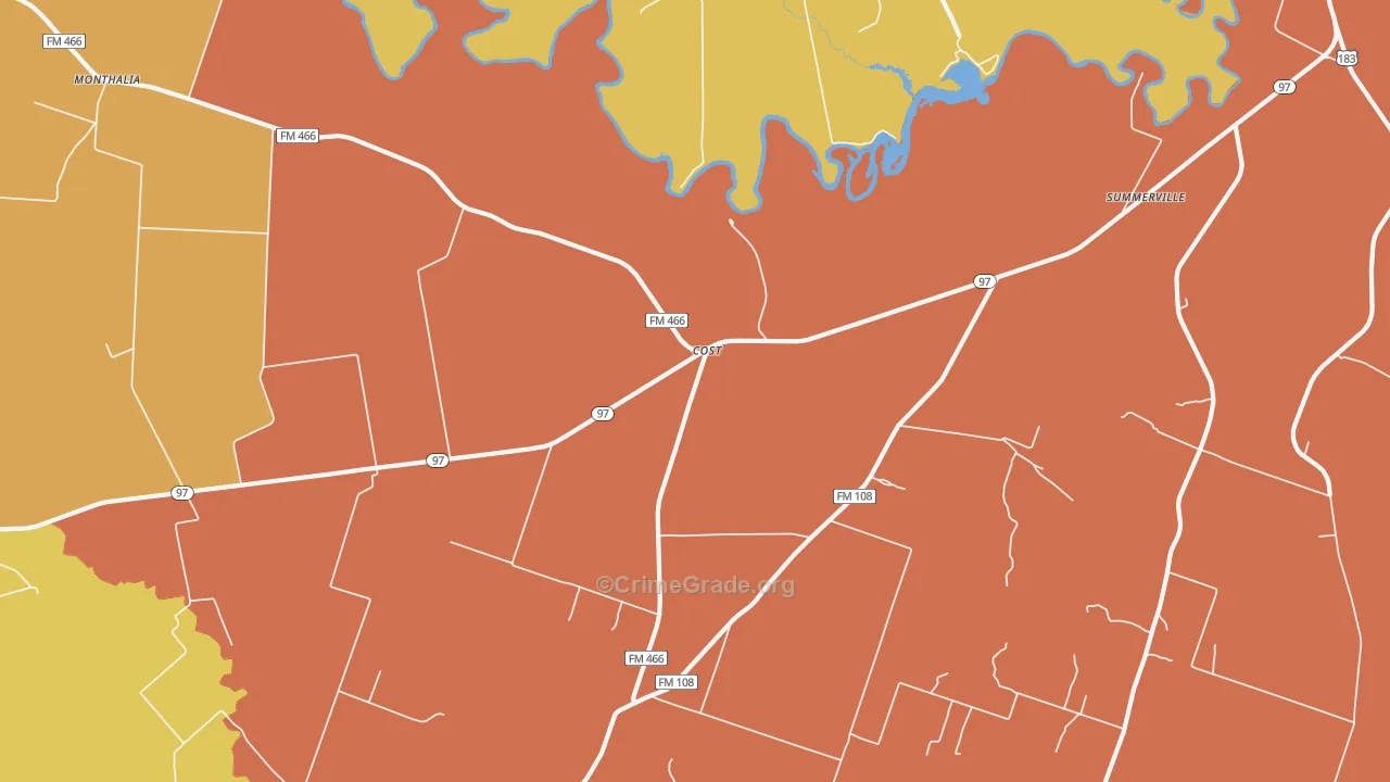Cost, TX Map of Assault Rates