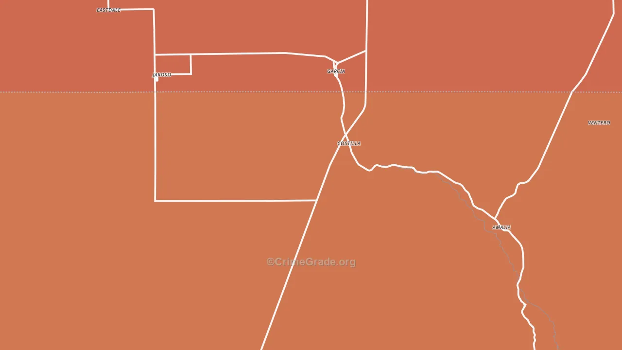 Costilla, NM Map of Assault Rates