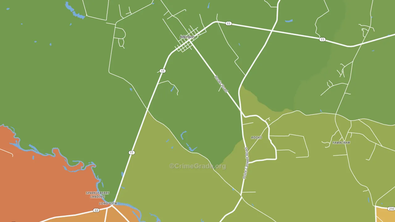 Costin, NC Map of Assault Rates