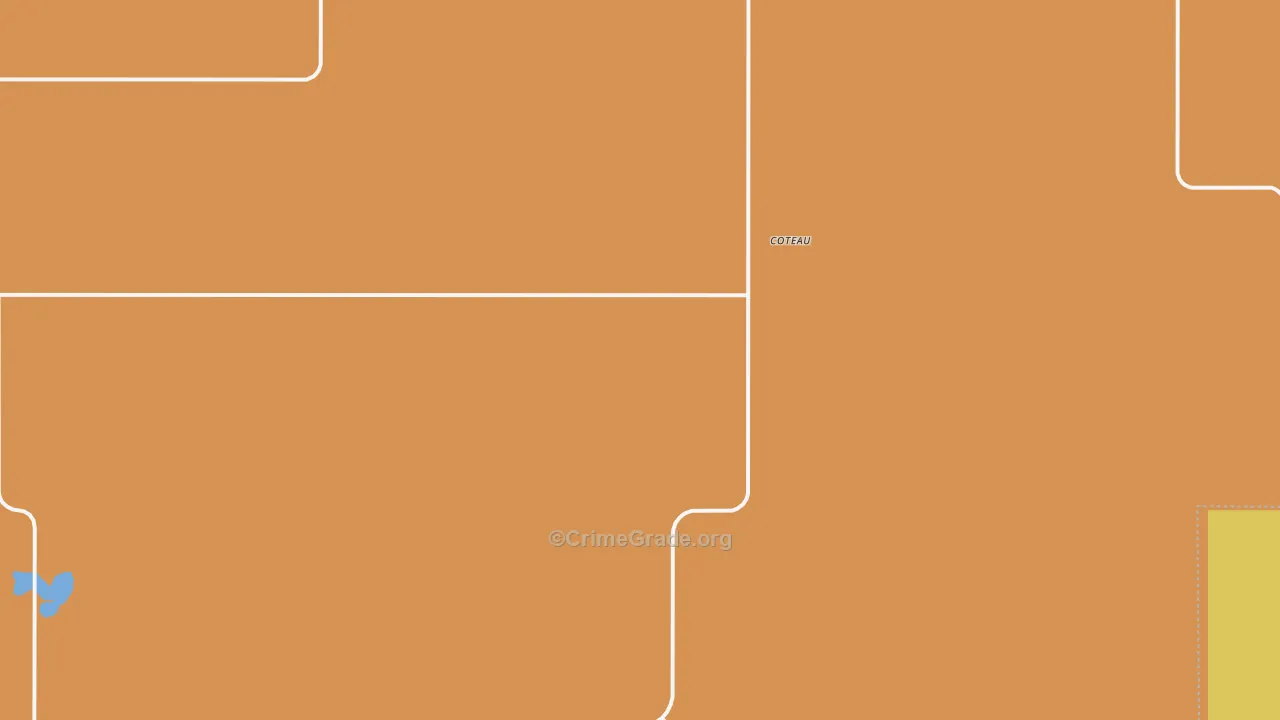 Coteau, ND Map of Assault Rates