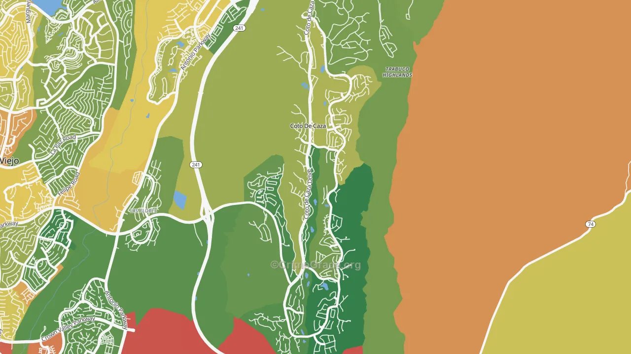 Coto de Caza, CA Map of Assault Rates