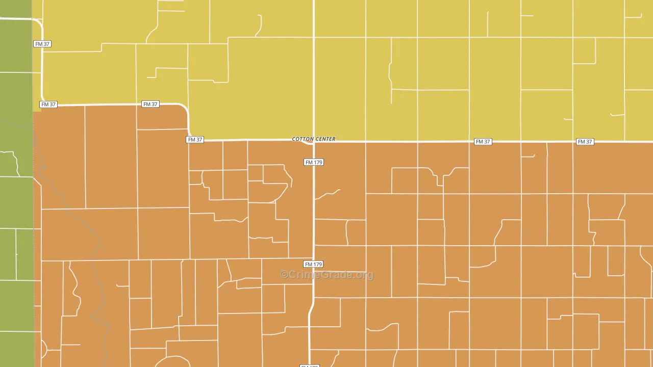 Cotton Center, TX Map of Assault Rates