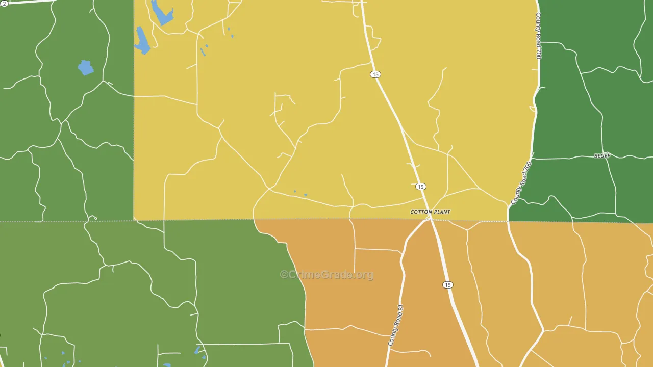 Cotton Plant, MS Map of Assault Rates