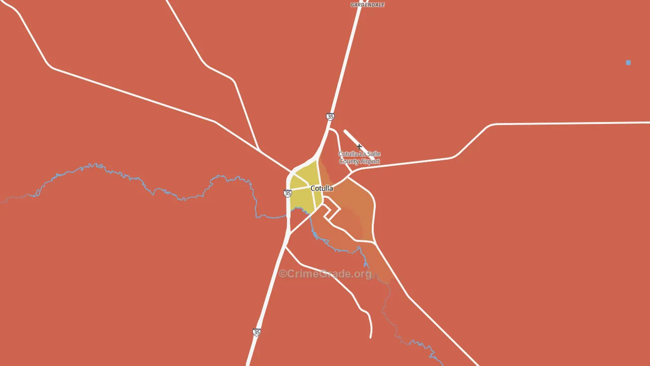 Cotulla, TX Map of Assault Rates