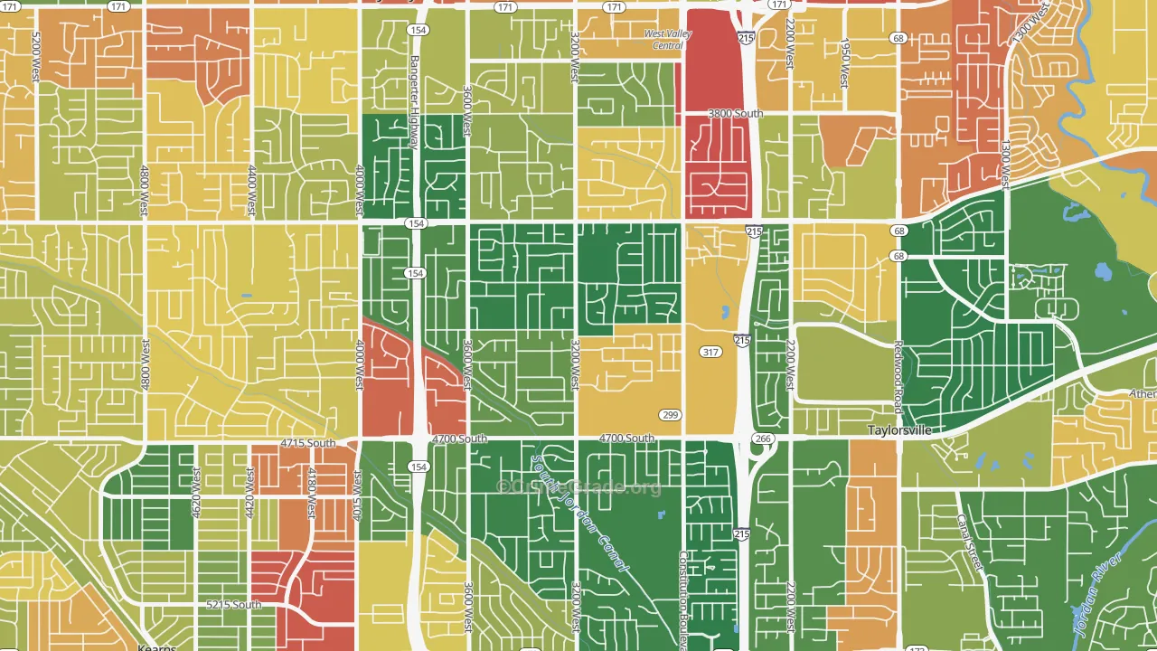 Country Squire Estates, West Valley City, UT Map of Assault Rates