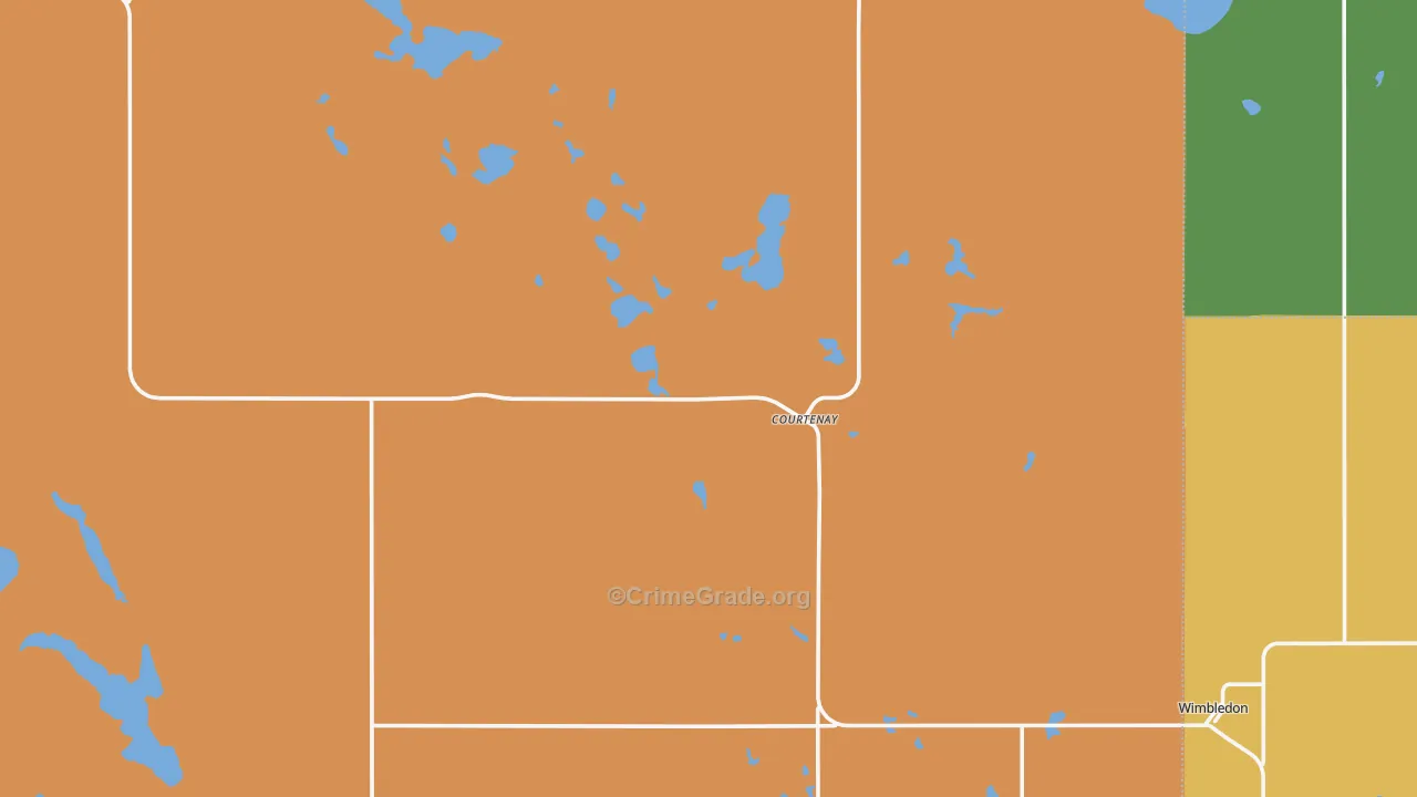 Courtenay, ND Map of Assault Rates