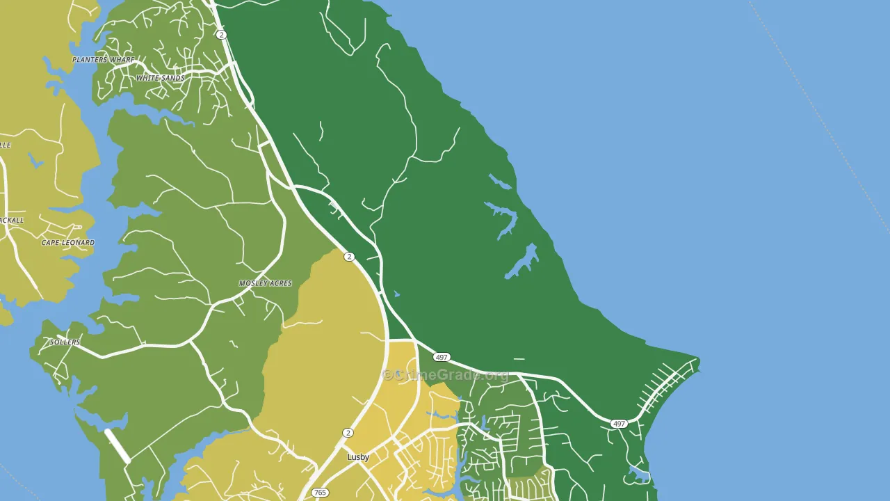 Cove Point, MD Map of Assault Rates
