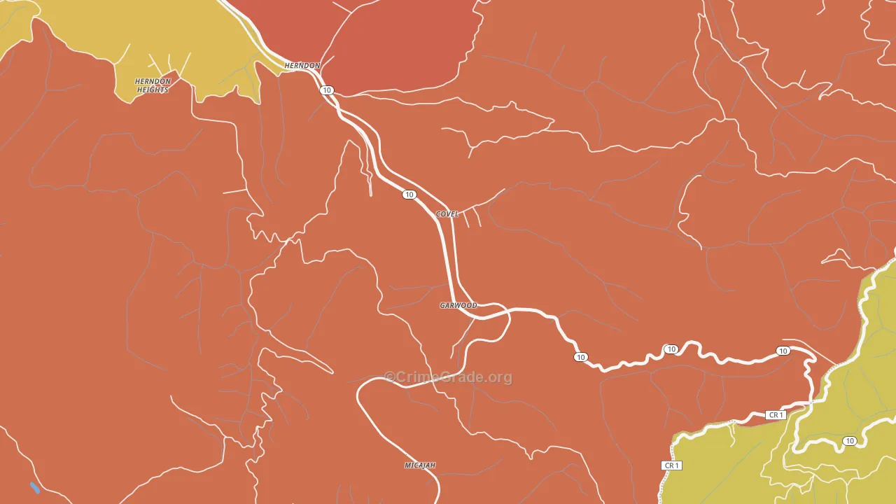 Covel, WV Map of Assault Rates