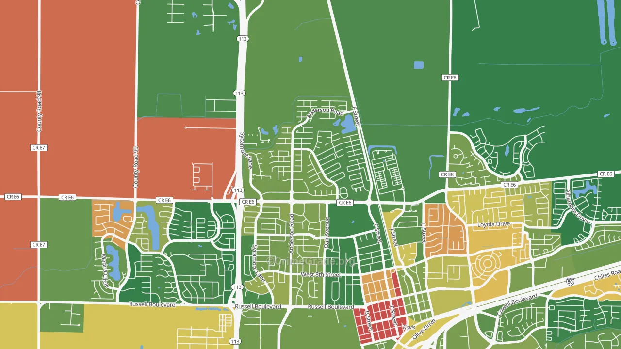 Covell Park, Davis, CA Map of Assault Rates