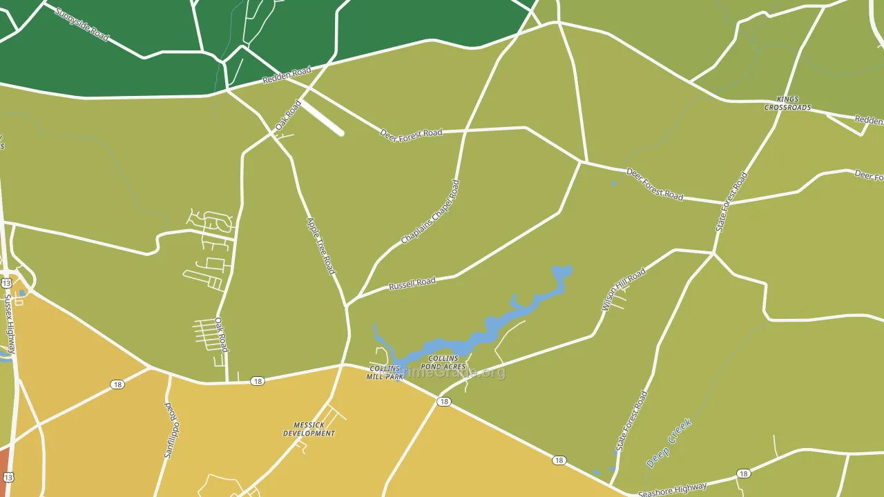 Coverdale Crossroads, DE Map of Assault Rates