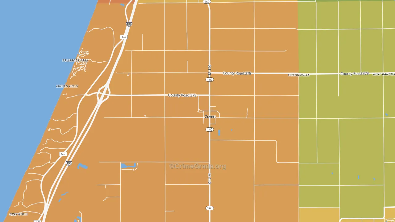 Covert, MI Map of Assault Rates