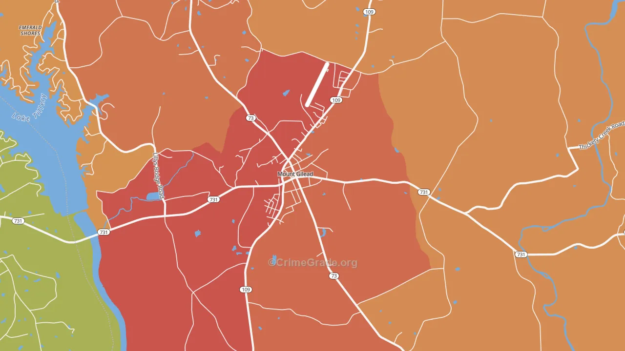 Covington, NC Map of Assault Rates