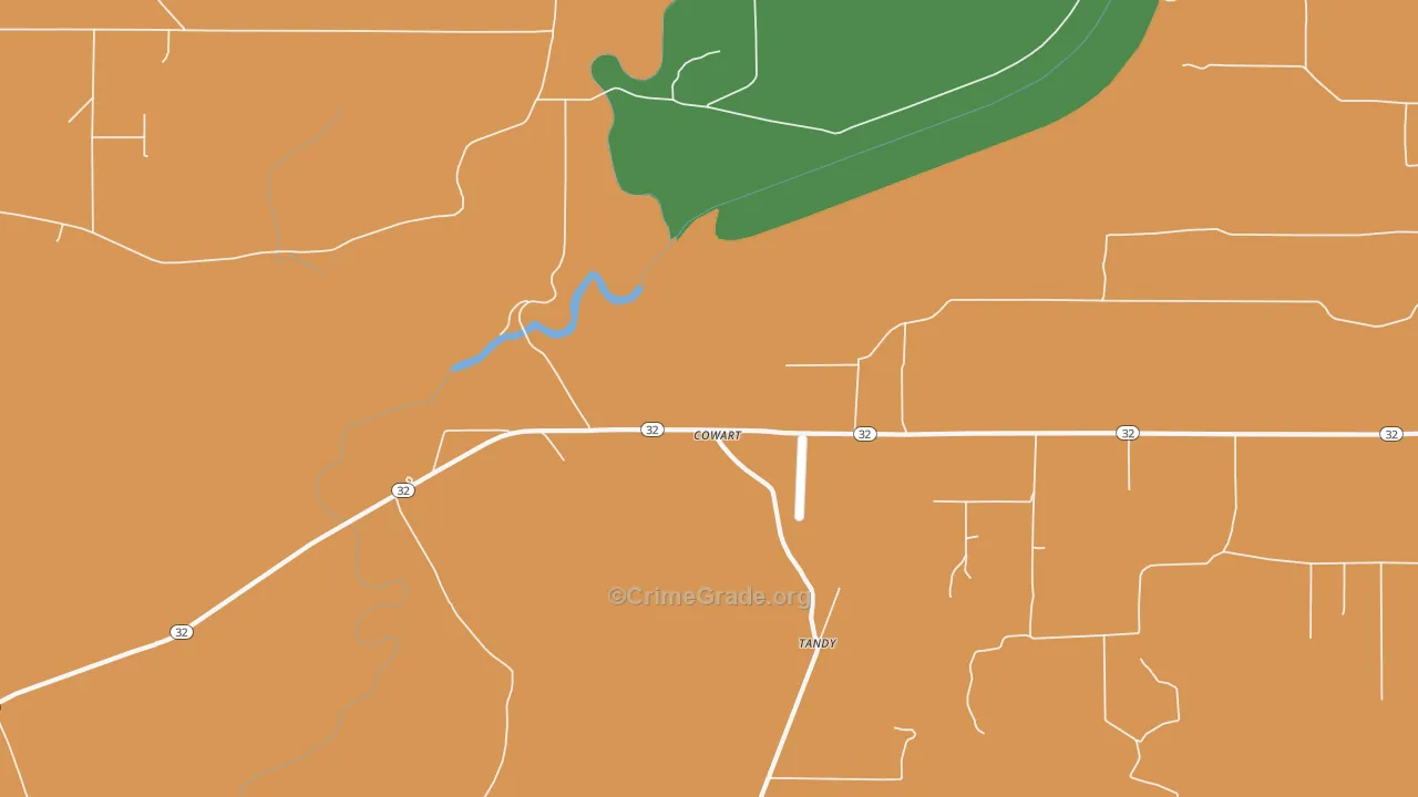 Cowart, MS Map of Assault Rates
