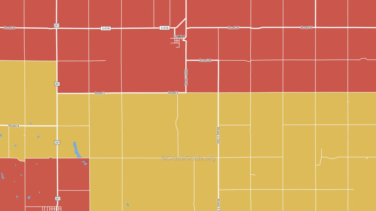 Cowles, NE Map of Assault Rates