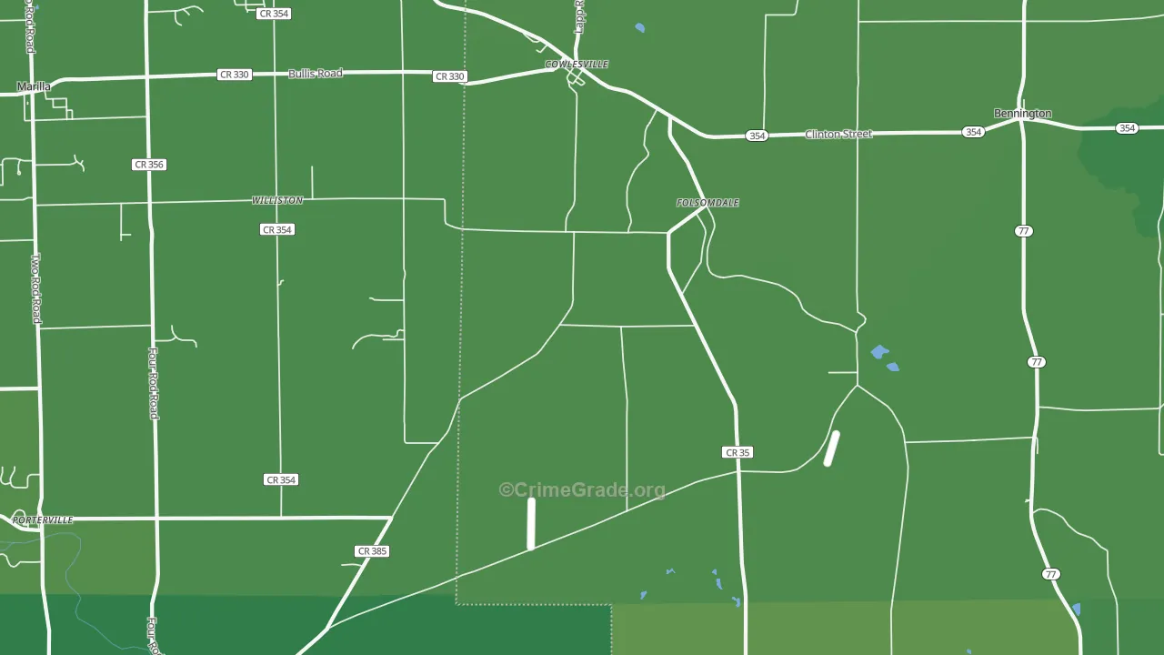 Cowlesville, NY Map of Assault Rates